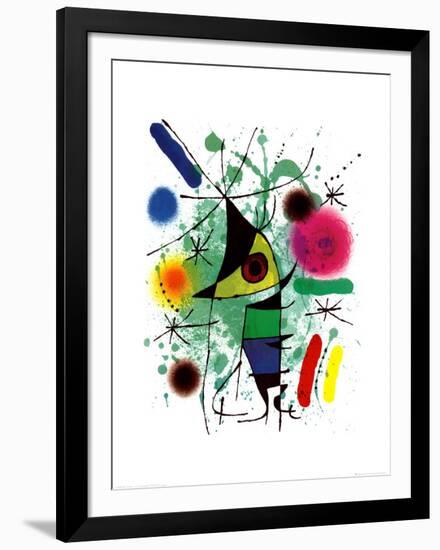 The Singing Fish-Joan Miro-Framed Art Print