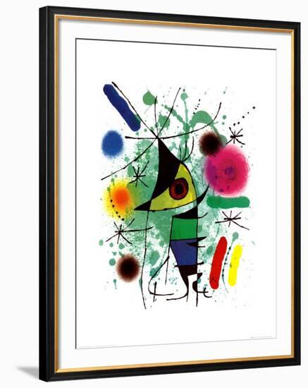 The Singing Fish-Joan Miro-Framed Art Print