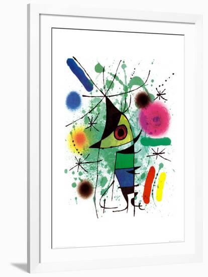 The Singing Fish-Joan Miro-Framed Art Print