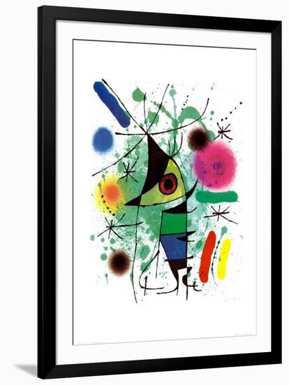 The Singing Fish-Joan Miro-Framed Art Print