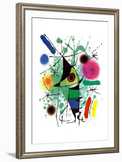 The Singing Fish-Joan Miro-Framed Art Print