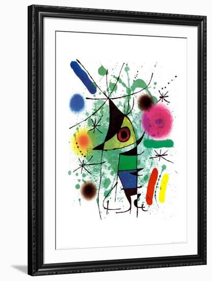 The Singing Fish-Joan Miro-Framed Art Print