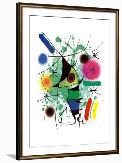 The Singing Fish-Joan Miro-Framed Art Print