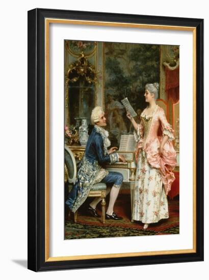 The Singing Lesson-Arturo Ricci-Framed Giclee Print