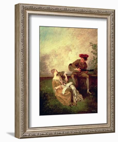 The Singing Lesson-Jean Antoine Watteau-Framed Giclee Print