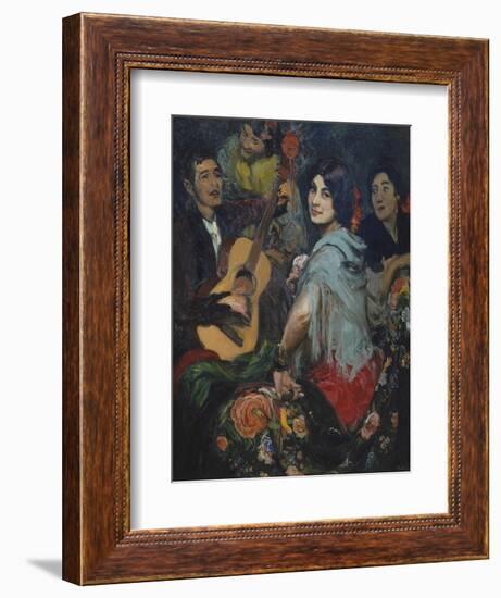 The Singing Woman, or La Juerga, C. 1905-Gonzalo Bilbao Y Martinez-Framed Giclee Print