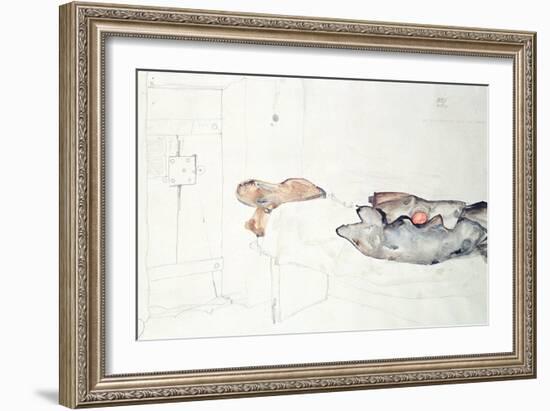 The Single Orange Was the Only Light-Egon Schiele-Framed Giclee Print