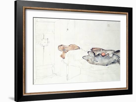 The Single Orange Was the Only Light-Egon Schiele-Framed Giclee Print
