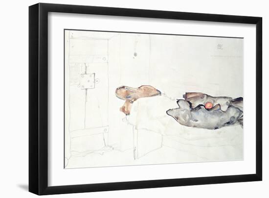 The Single Orange Was the Only Light-Egon Schiele-Framed Giclee Print