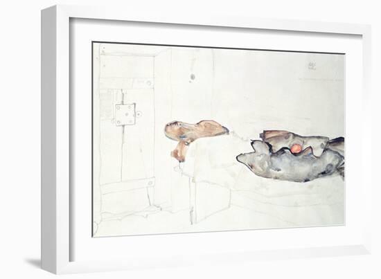 The Single Orange Was the Only Light-Egon Schiele-Framed Giclee Print