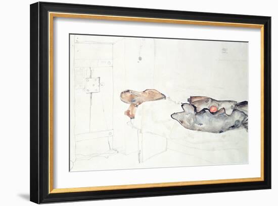 The Single Orange Was the Only Light-Egon Schiele-Framed Giclee Print