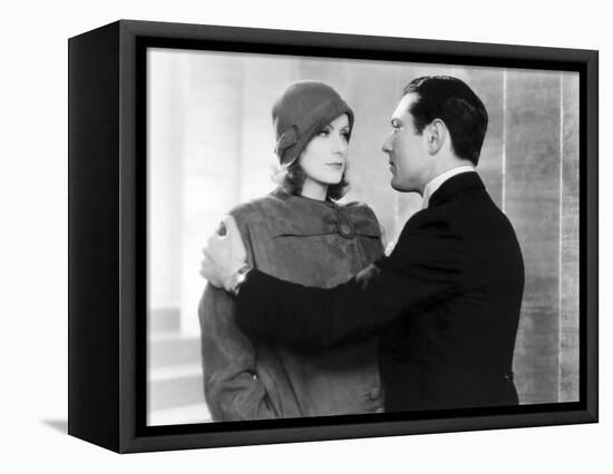 The Single Standart by John S. Robertson with Greta Garbo and Johnny Mack Brown, 1929 (b/w photo)-null-Framed Stretched Canvas