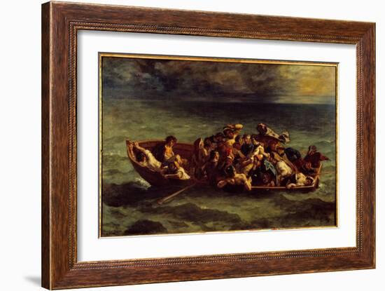 The Sinking of “Don Juan”. Illustration of the Book by George Gordon Byron Called Lord Byron (1788--Ferdinand Victor Eugene Delacroix-Framed Giclee Print