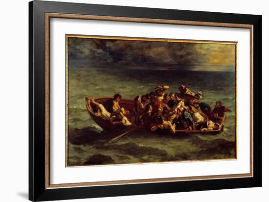 The Sinking of “Don Juan”. Illustration of the Book by George Gordon Byron Called Lord Byron (1788--Ferdinand Victor Eugene Delacroix-Framed Giclee Print