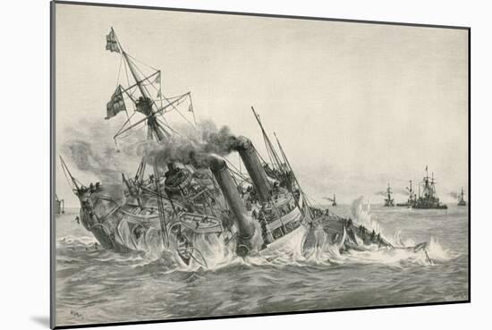 The Sinking of H. M. S. Victoria after Collision with H. M. S. Camperdown-William Lionel Wyllie-Mounted Giclee Print