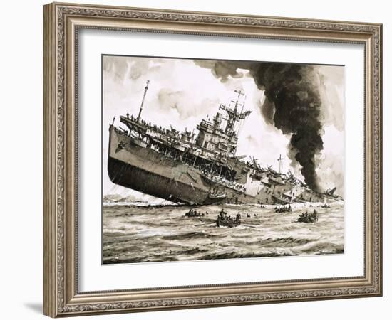 The Sinking of Hms Dasher-John S. Smith-Framed Giclee Print