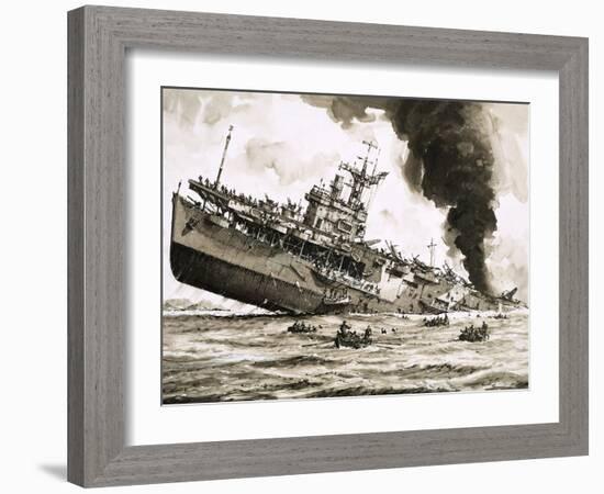 The Sinking of Hms Dasher-John S. Smith-Framed Giclee Print