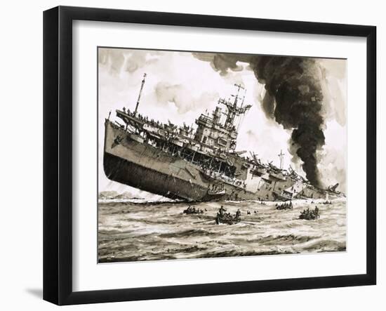 The Sinking of Hms Dasher-John S. Smith-Framed Giclee Print