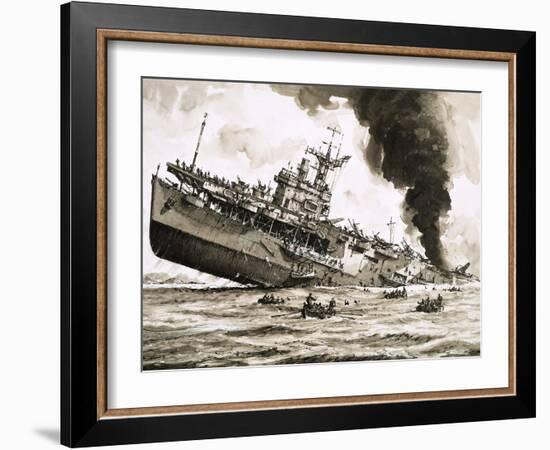 The Sinking of Hms Dasher-John S. Smith-Framed Giclee Print