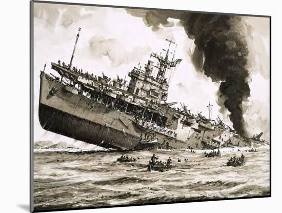 The Sinking of Hms Dasher-John S. Smith-Mounted Giclee Print
