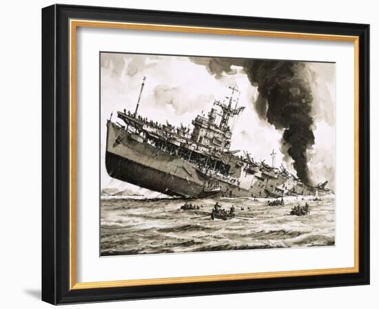 The Sinking of Hms Dasher-John S. Smith-Framed Giclee Print