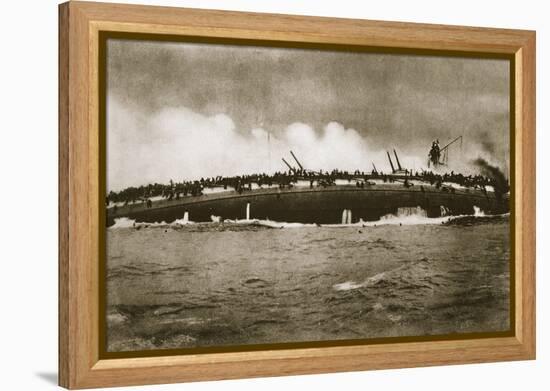 The sinking of the German cruiser 'Blücher' in the North Sea, World War I, January 24, 1915-Unknown-Framed Premier Image Canvas