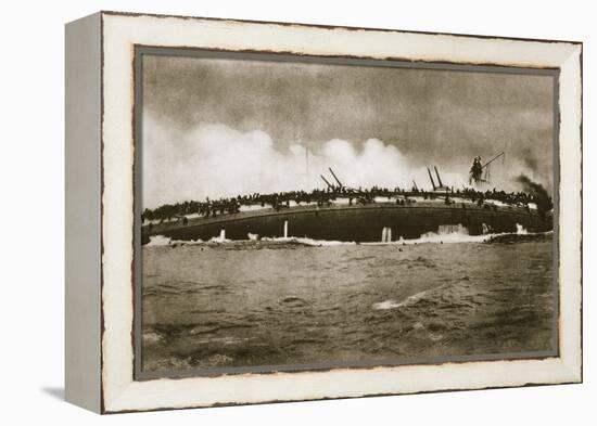 The sinking of the German cruiser 'Blücher' in the North Sea, World War I, January 24, 1915-Unknown-Framed Premier Image Canvas