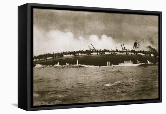 The sinking of the German cruiser 'Blücher' in the North Sea, World War I, January 24, 1915-Unknown-Framed Premier Image Canvas