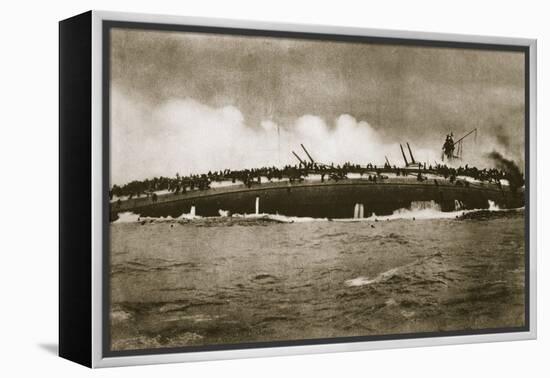 The sinking of the German cruiser 'Blücher' in the North Sea, World War I, January 24, 1915-Unknown-Framed Premier Image Canvas