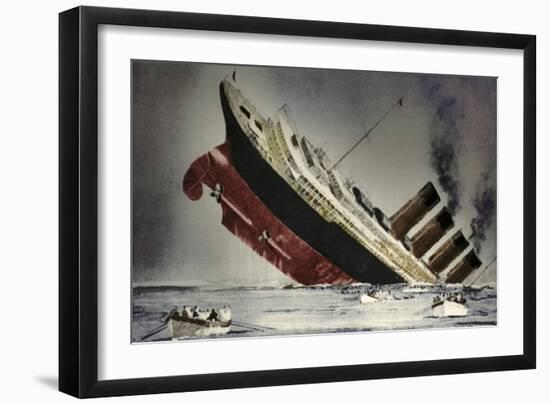 The sinking of the 'Lusitania', 7 May 1915-Unknown-Framed Giclee Print