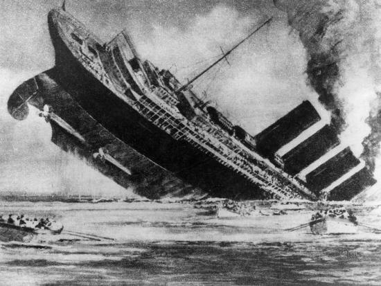 The Sinking Of The Ocean Liner Rms Lusitania Torpedoed By A German U Boat 1915 Photo By Art Com