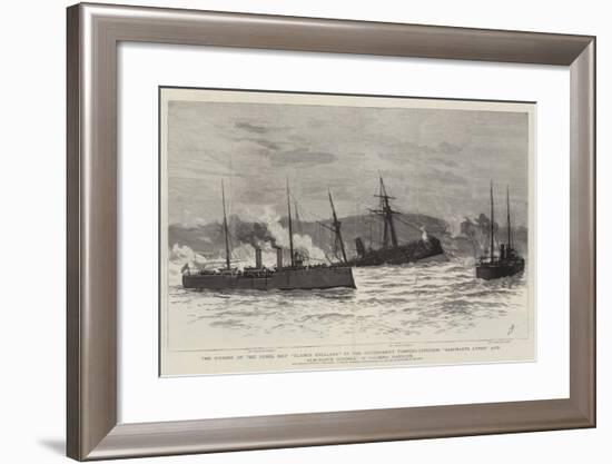 The Sinking of the Rebel Ship Blanco Encalada by the Government Torpedo-Catchers Almirante Lynch an-Joseph Nash-Framed Giclee Print