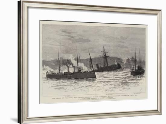 The Sinking of the Rebel Ship Blanco Encalada by the Government Torpedo-Catchers Almirante Lynch an-Joseph Nash-Framed Giclee Print