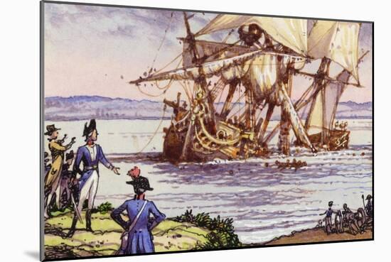 The Sinking of the Telemaque During the French Revolution-Pat Nicolle-Mounted Giclee Print