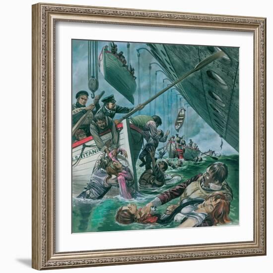 The Sinking of the Titanic-Peter Jackson-Framed Giclee Print