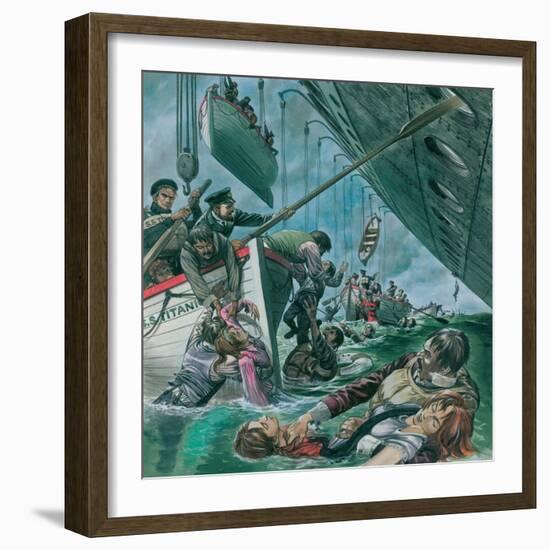 The Sinking of the Titanic-Peter Jackson-Framed Giclee Print