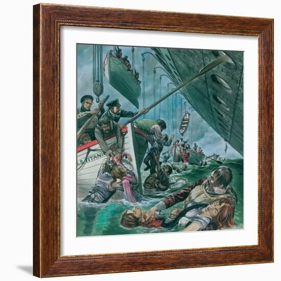 The Sinking of the Titanic-Peter Jackson-Framed Giclee Print
