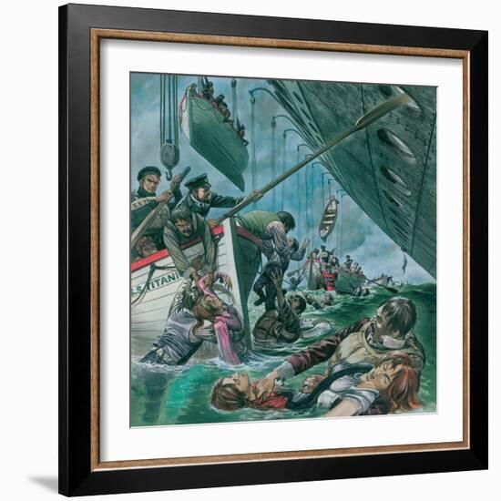 The Sinking of the Titanic-Peter Jackson-Framed Giclee Print