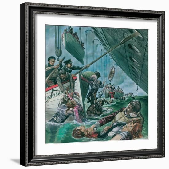 The Sinking of the Titanic-Peter Jackson-Framed Giclee Print