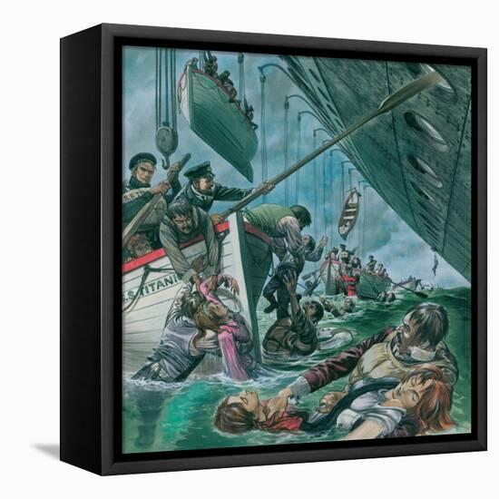 The Sinking of the Titanic-Peter Jackson-Framed Premier Image Canvas