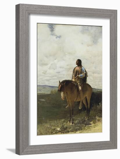 The Sioux Brave, 1882-George de Forest Brush-Framed Giclee Print