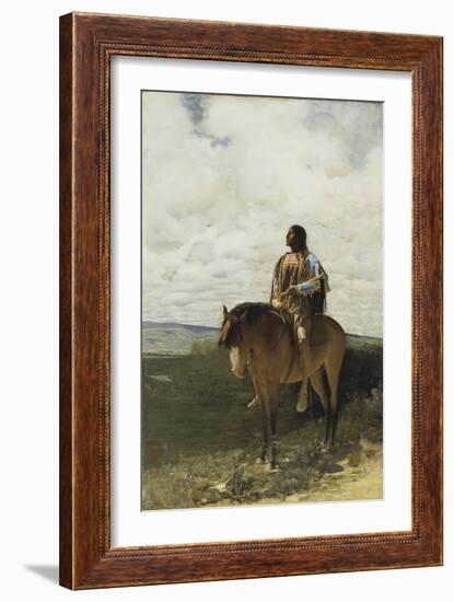 The Sioux Brave, 1882-George de Forest Brush-Framed Giclee Print