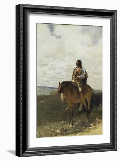 The Sioux Brave, 1882-George de Forest Brush-Framed Giclee Print