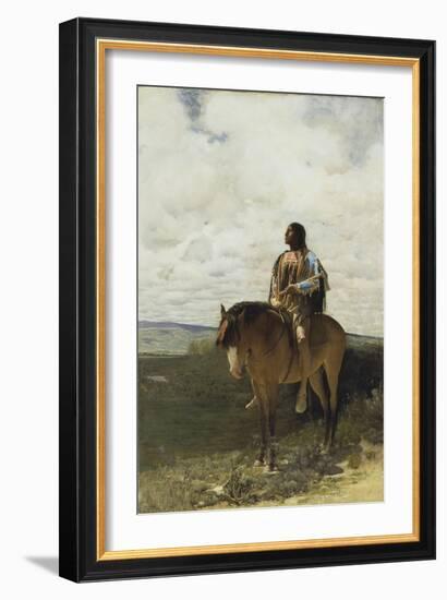 The Sioux Brave, 1882-George de Forest Brush-Framed Giclee Print