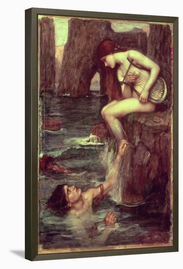 The Siren-John William Waterhouse-Framed Premier Image Canvas