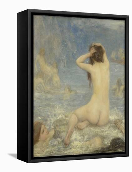 The Sirens-John Macallan Swan-Framed Stretched Canvas
