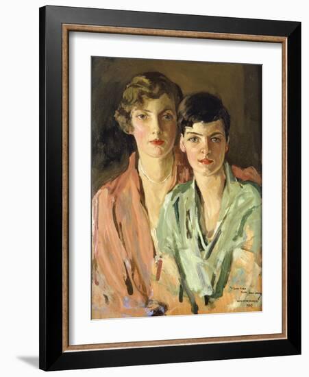 The Sisters, Joan and Marjory, 1927-Sir John Lavery-Framed Giclee Print