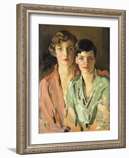 The Sisters, Joan and Marjory-Sir John Lavery-Framed Giclee Print