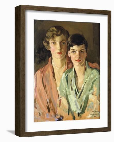 The Sisters, Joan and Marjory-Sir John Lavery-Framed Giclee Print