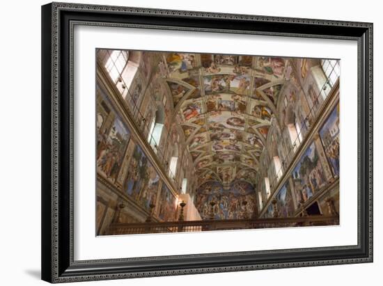 The Sistine Chapel by Michelangelo in the Vatican Museums, Rome, Lazio, Italy, Europe-Carlo-Framed Photographic Print